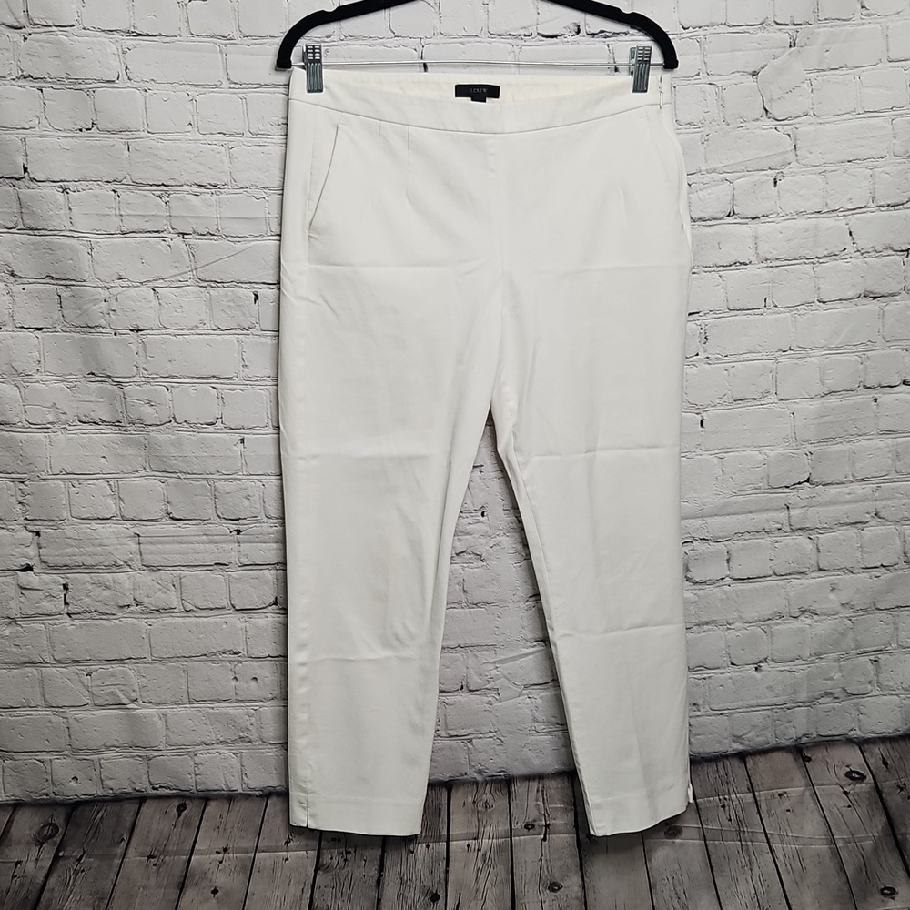 J. Crew White Ankle Cropped Pants